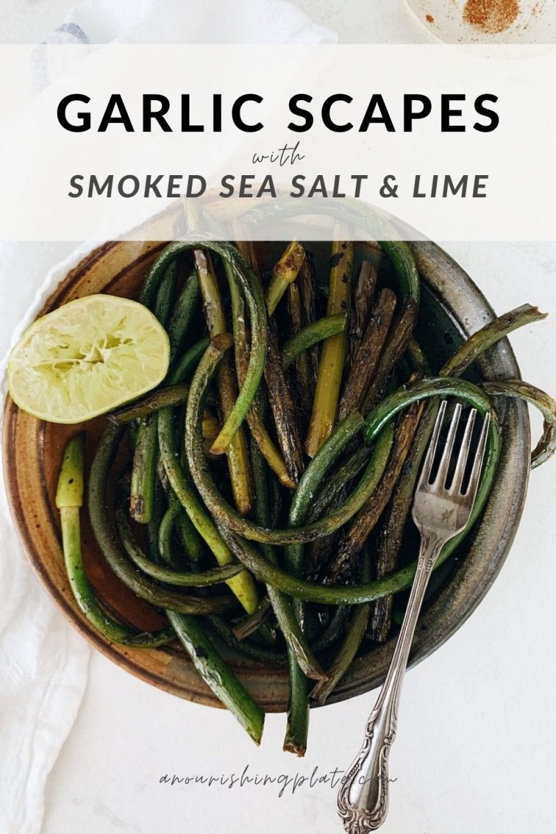 Sautéed Garlic Scapes with Smoked Sea Salt & Lime A