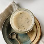A jar of homemade poppy seed dressing for salads and beyond.