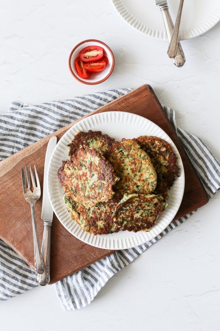 Savory Zucchini Pancakes (GlutenFree + DairyFree) A Nourishing Plate