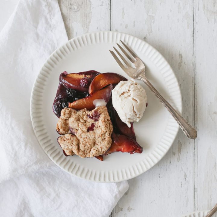 Blueberry Peach Cobbler A Nourishing Plate