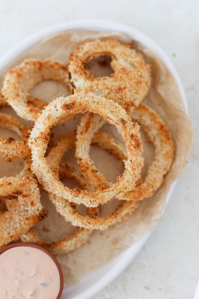 Crispy Baked Vegan Onion Rings A Nourishing Plate