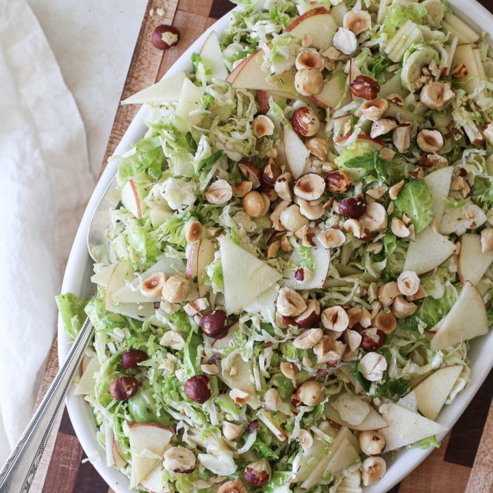Shaved Brussel Sprout Salad With Za'atar Vinaigrette A Nourishing Plate