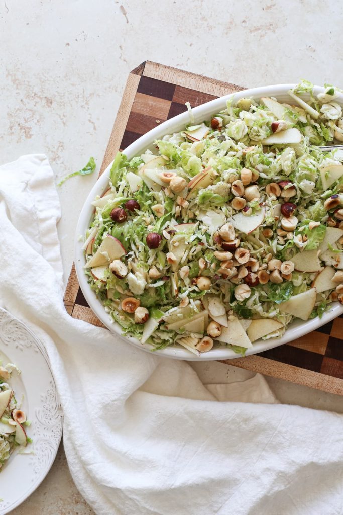 Shaved Brussel Sprout Salad With Za'atar Vinaigrette A Nourishing Plate