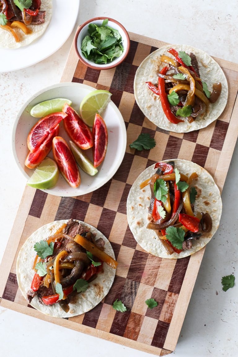 Blood Orange Marinaded Steak Fajitas A Nourishing Plate