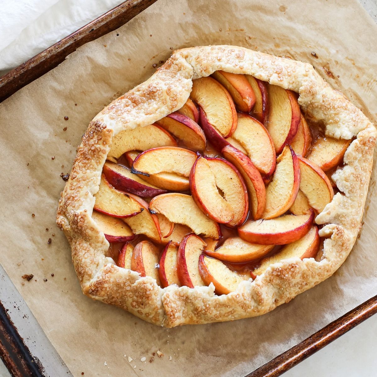 Peach Galette With Puff Pastry A Nourishing Plate