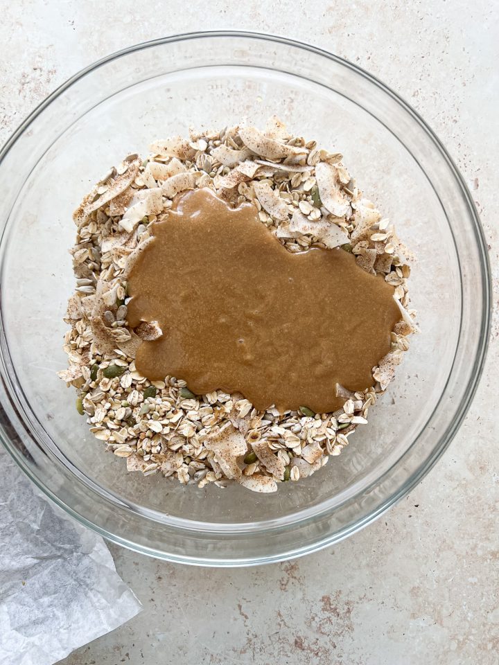 Maple Tahini Nut Free Granola A Nourishing Plate