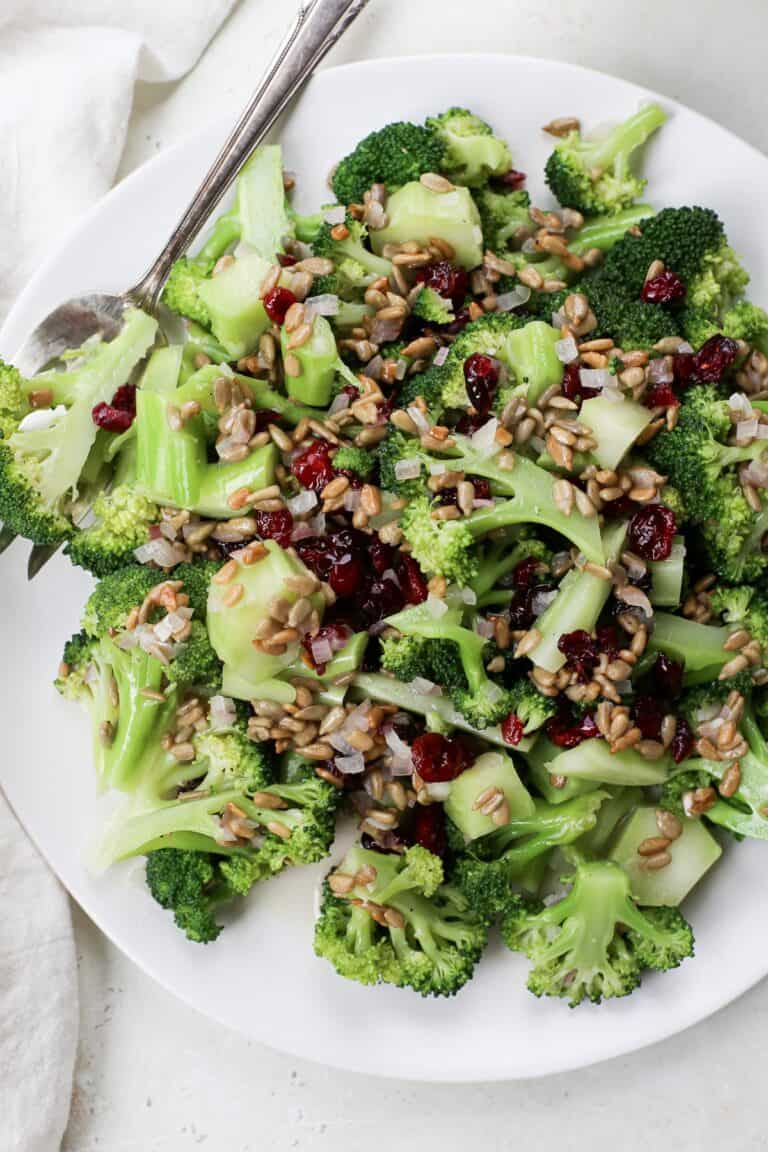 Broccoli Salad Without Bacon (or Mayo) A Nourishing Plate
