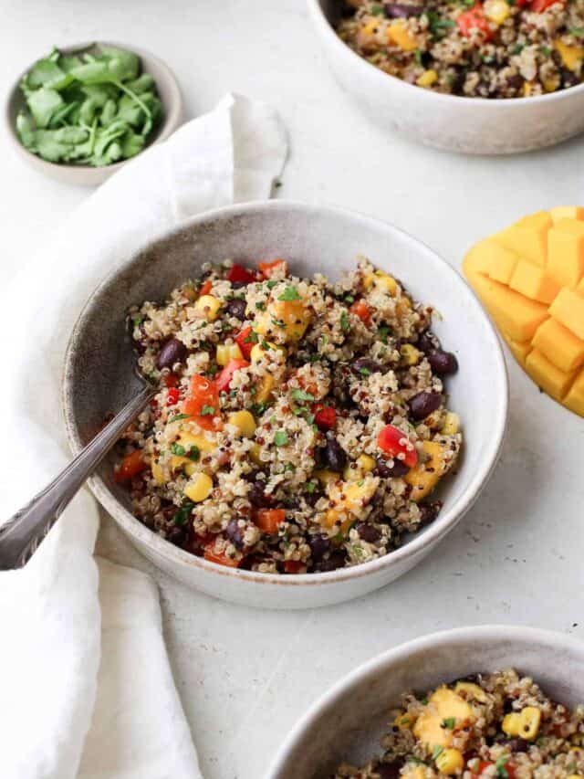 Southwest Mango Black Bean Salad With Quinoa A Nourishing Plate